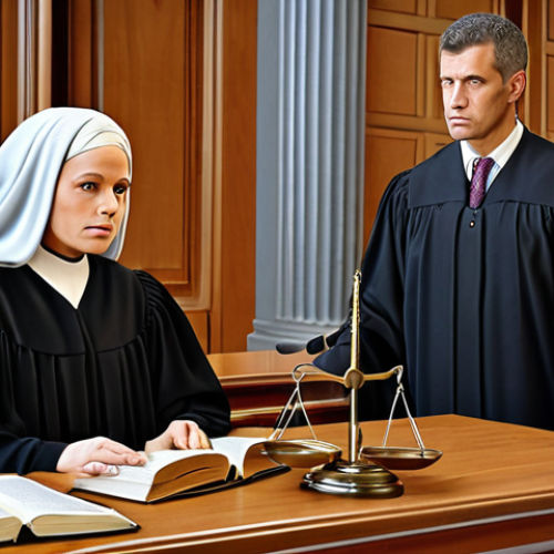 Home 11 **
> A courtroom scene focusing on administrative law. Emphasize scales of justice symbolizing fairness and equality in government decisions. Include legal books and documents subtly highlighting the "Legaliteitsbeginsel," "Zorgvuldigheidsbeginsel," and "Gelijkheidsbeginsel." The overall tone should be serious yet reassuring, conveying the importance of administrative law in protecting citizens.
**